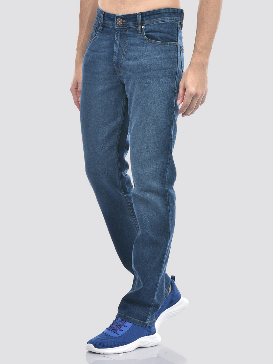 Numero Uno Men Mid Blue Regular Fit Mid Rise Sustainable Jeans